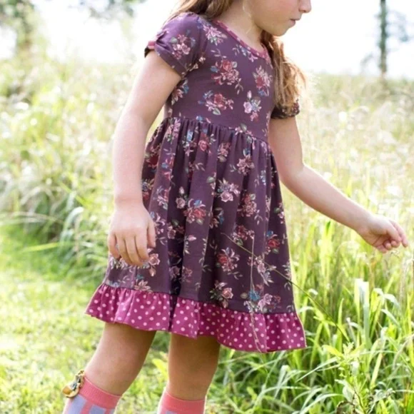 Matilda‎ Jane Girls Size 4 World Of Wonder Floral Lap Dress Choose Your Own Path - Picture 6 of 6